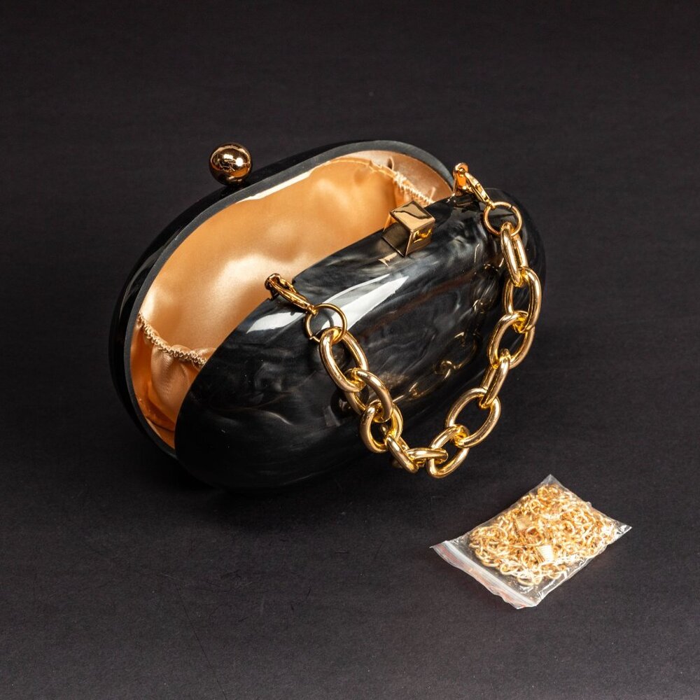 Verano Hill Skvivnn Acrylic Clutch - Black NWOT - Picture 2 of 7